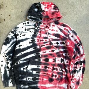 xRay Jeans Men’s Red/Black Tie Dye Hoodie L 25x28